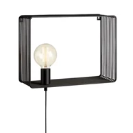 Zidna svjetiljka Shelf, E27, crna