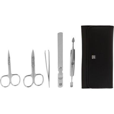 ZWILLING Set za manikuru Classic Inox, crna kožna futrola s gumbom, 5 kom