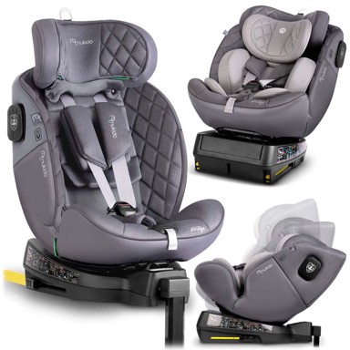 NUKIDO Autosjedalica 0-36 kg Prestige Line ISOFIX, siva