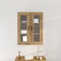 Ormar za zid s staklenim vratima Hrast 69.5x34x90 cm