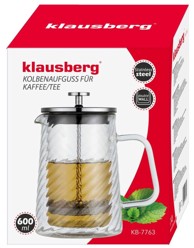 KLAUSBERG Tlačna posuda za kavu i čaj Kb-7763 0,60 L
