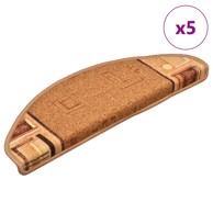 Otirači za stepenice samoljepljivi 5 kom 65x21x4 cm,  bež