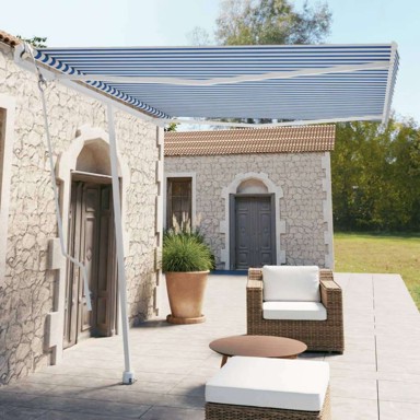 Samostojeća automatska tenda 300x250 cm, plava i bijela