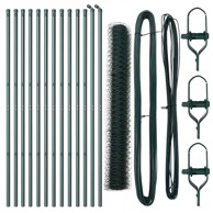 Set ograde set od 2 25x1 m, metal, boja šume