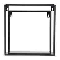 WOOOD Set od 2 crne zidne police Meert