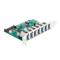 DELOCK USB kontroler 90104, PCIe x1, 7x USB-A, USB 3.2 Gen 1