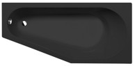 POLYSAN Asimetrična kada, Tigra r, 170x80 cm, crna mat