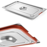 HENDI Poklopac za GN Profi Line posudu sa silikonskim brtvama i izrezom za ručke GN 1/3 325 x 176 mm, čelik - 804339