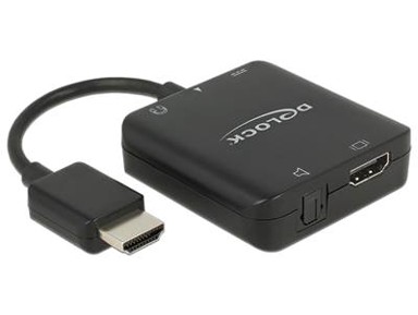 DELOCK Adapter, HDMI Audio Extractor, 4K