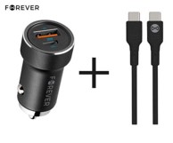 FOREVER Auto punjač CC-06, 20 W, 12–24 V, Quick Charge, s kabelom