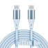SLOMART Kabel USB-C na USB-C, 100 W, 1 m, silikonski, plavi