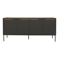 Crna komoda Tenzo Switch, 173x76 cm