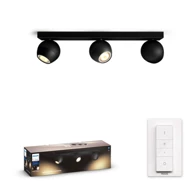 PHILIPS Hue reflektor Buckram, 3x5 W, 230 V, crna