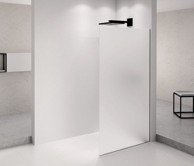 POLYSAN Tuš zid ARCHITEX, 662 mm, matirano staklo, crna mat