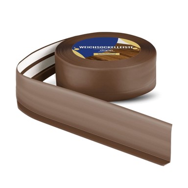 DQ-PP Meka podna lajsna od PVC-a, samoljepljiva, 50 x 15 mm, 20 m, tamnosmeđa