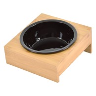 LOVE STORY Posuda s postoljem od bambusa za pse, Ø16 cm