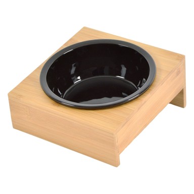 LOVE STORY Posuda s postoljem od bambusa za pse, Ø16 cm