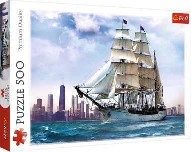 TREFL Puzzle Jedrenjak uz Chicago, 500 dijelova, 48x34 cm