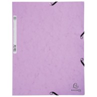 EXACOMPTA Fascikl klapa s gumicom karton A4 Aquarel 55535E, pastelno ljubičasta