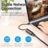 VENTION Adapter USB-C na Ethernet, 100 Mb/s, 0.15 m, crni
