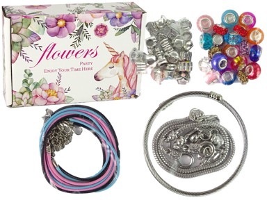 Set narukvica, lanaca i obojenih perli