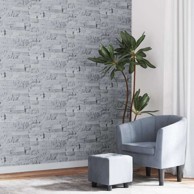 Zidna tapeta 3D s izgledom kamena, 10×0.53 m, netkana, svjetlosiva
