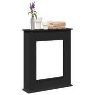 Okvir za kamin, 75 x 20 x 87 5 cm, od konstruiranog drva, crna