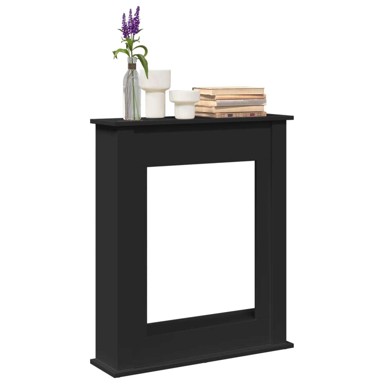 Okvir za kamin, 75 x 20 x 87 5 cm, od konstruiranog drva, crna