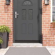 Brtva s četkom za vrata, 12 kom, 100 cm, 100 x 11 cm, crna, aluminijska legura