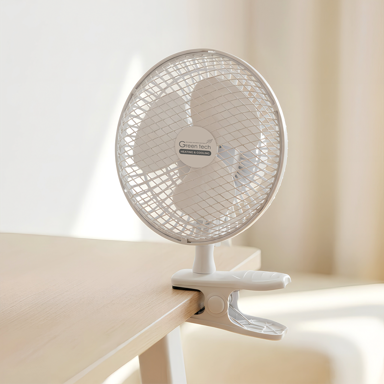 GREEN TECH Ventilator s kopčom, 17 W, 6 inča, bijela