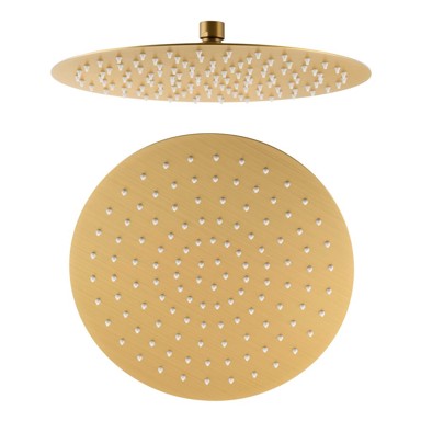 SAPHO Tuš glava od nehrđajućeg čelika u zlatnoj boji ø 30 cm Slim
