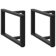Noge stolića za kavu T-oblika 2 kom crne 60x25x(42-43) cm čelik