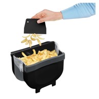 WENKO Crna viseća kanta za otpatke Black Outdoor Kitchen Fago, 5 l