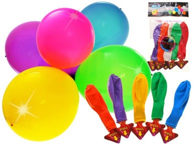 Set LED osvjetljenih šarenih balona, 5kom.