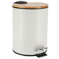 TENDANCE SAS metalna/bambus kanta za smeće na pedalu 25 l SOFT CLOSE BIJELA