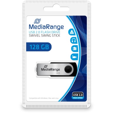 MEDIARANGE USB memorija MR913, 128 GB, crna/srebrna