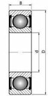 NACHI Kuglični ležaj s dubokim utorom 6803 ZZ, 17 x 26 x 5 mm