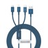 BASEUS Kabel, Superior Series, 3u1, USB na micro USB / USB-C / Lightning, 3.5A, 1.2m 