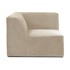 SCANDIC Bež baršunasti kutni element Sting, 96x96x70,05 cm