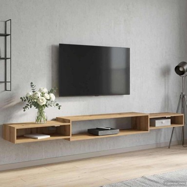 TV ormar za montažu na zid 220 cm, hrast artisan