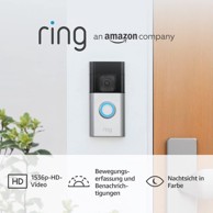 RING Battery doorbell Plus (Certificirano obnovljeno) punjiva video nadzorna zvona