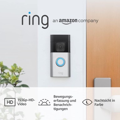 RING Battery doorbell Plus (Certificirano obnovljeno) punjiva video nadzorna zvona