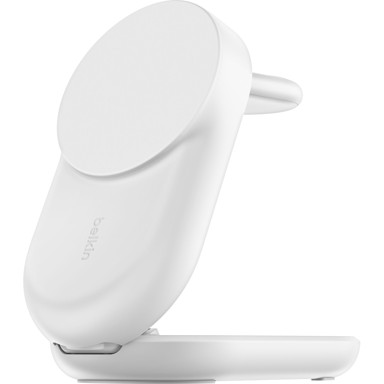 BELKIN Punjač UltraCharge WIZ037kqWH, bežični, Qi2, 25W, magnetski 3-u-1, bijeli