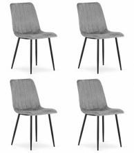 Set od 4 stolice, Lava, tamnosivi baršun