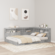 Krevetna polica 2 pcs 140x200 cm, konstruirano drvo, beton siva