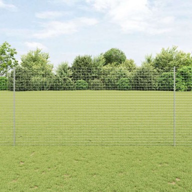Euro ograda s 10 U stupova 1. 6x10 m, čelik, srebrna