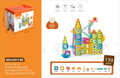 Magnetne kocke dvorac, 139 komada