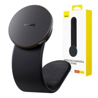 BASEUS Auto stalak magnetni s bežičnim punjačem, crni