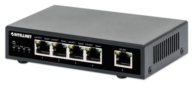 INTELLINET Switch, 5-Port, Gigabit Ethernet, PoE+ (561839)