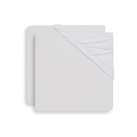 JOLLEIN Plahta s gumicom jersey 40x50 do 80x90 cm, 2 komada, bijela 